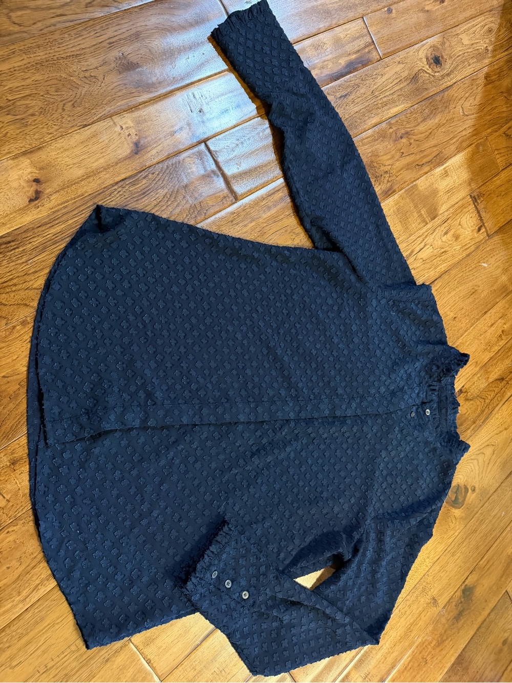 Banana Republic Navy Textured Midi Skirt